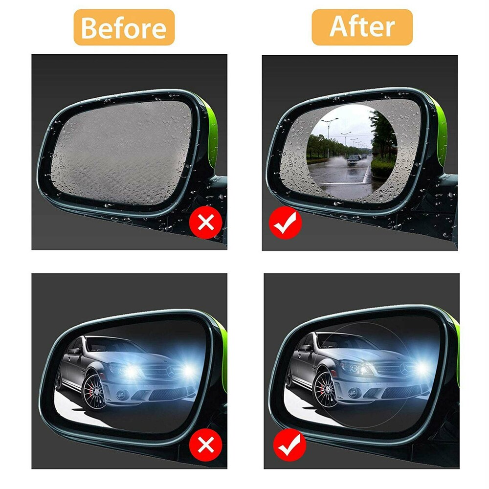 برچسب نانو آب گریز آینه بغل خودرو مدل Anti Fog بسته 2 عددی